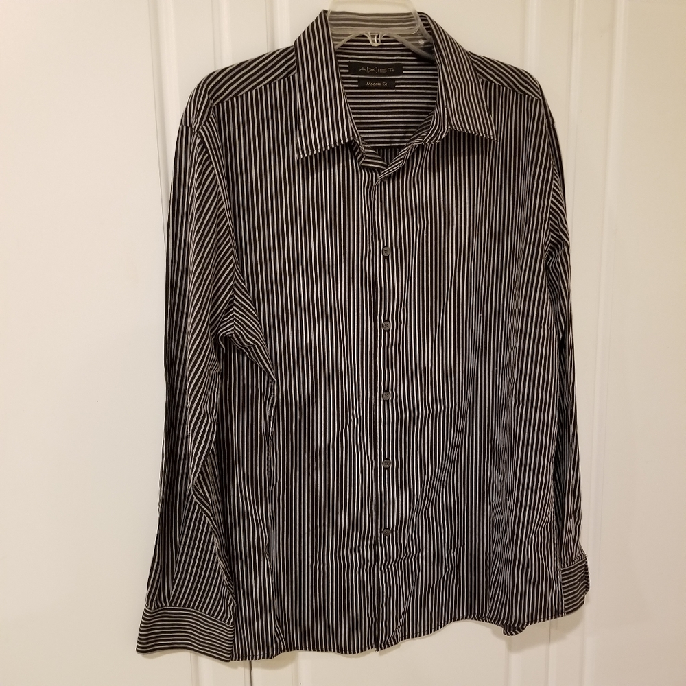 Axist Striped Button Down Men Shirt Size XL